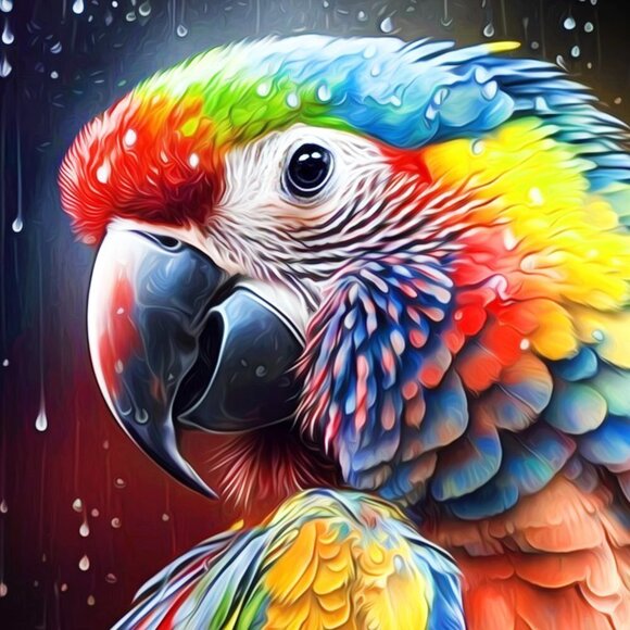 20x30 Parrot Watercolor Bird‎ Oil Painting Wall Art Fantasy Print - Picture 4 of 5